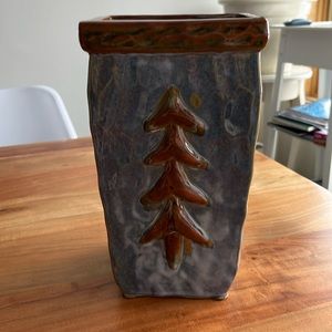 Large Vintage Vase with 3D tree marked 8424